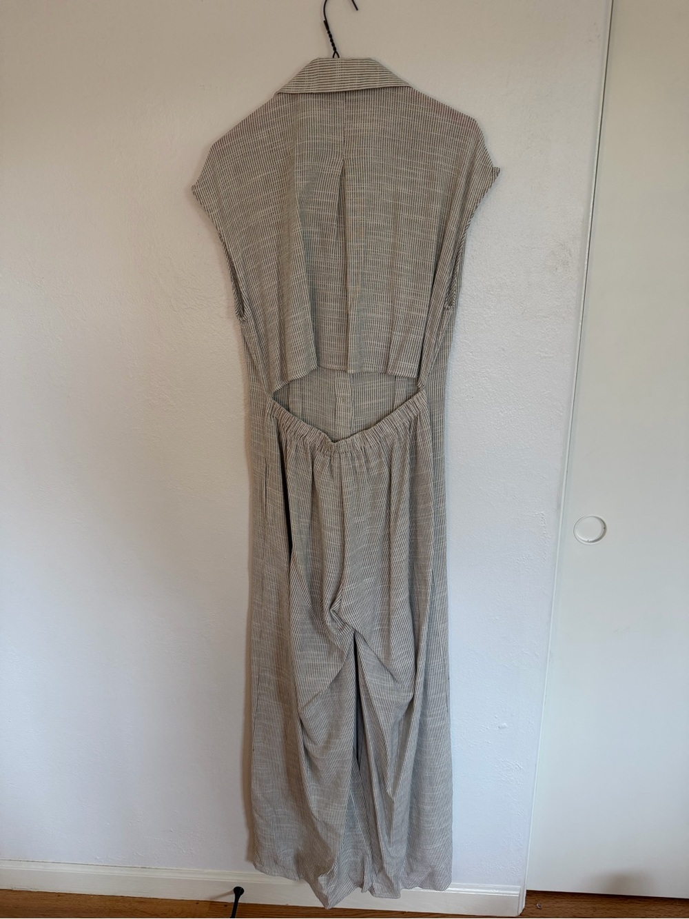 Anthropologie Beige Open-Back Jumpsuit - Picture 3 of 3